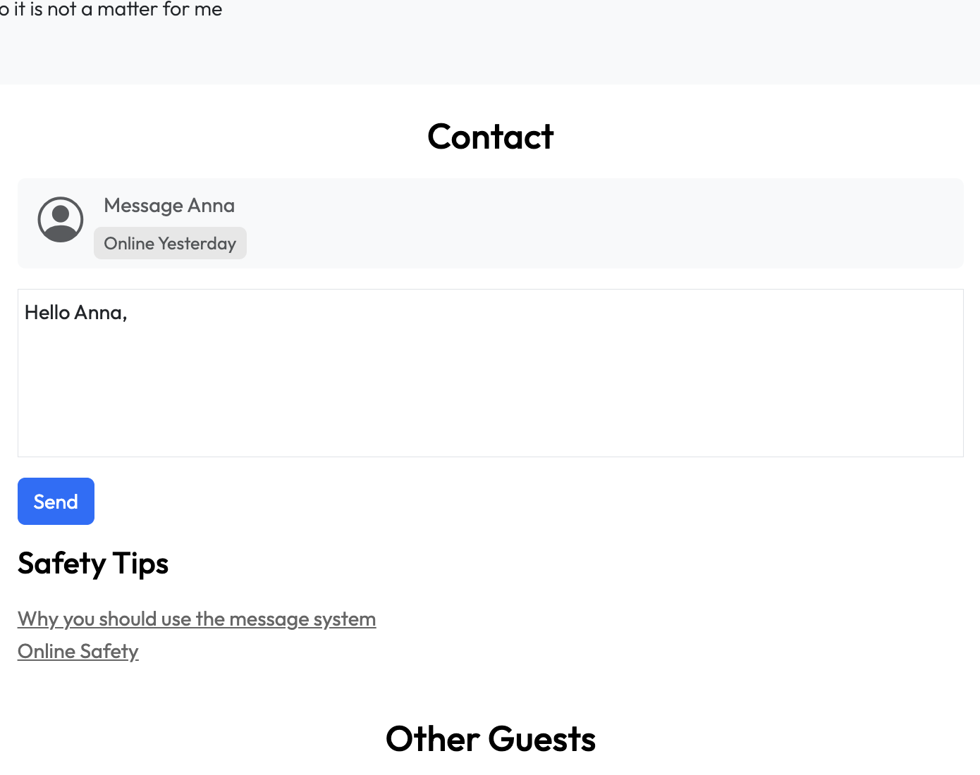 Contact guest